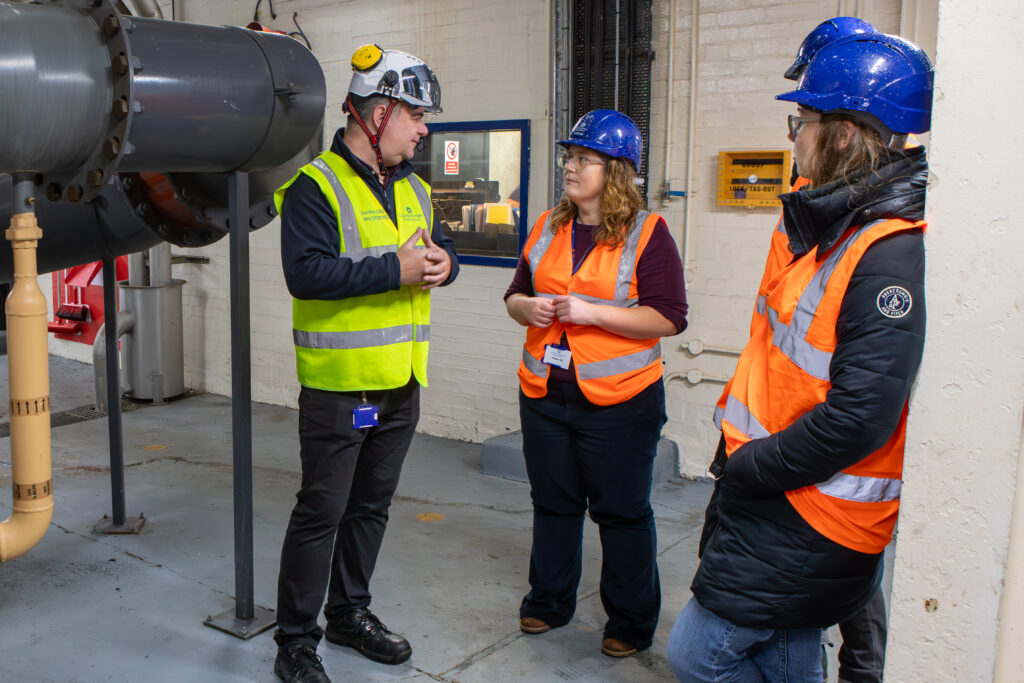 Students on a tour of industry partner Chivas Brothers' Strathclyde distillery